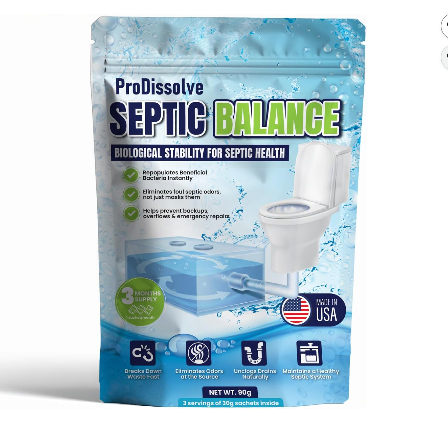 ProDissolve Septic System Balance. 3 month treatment